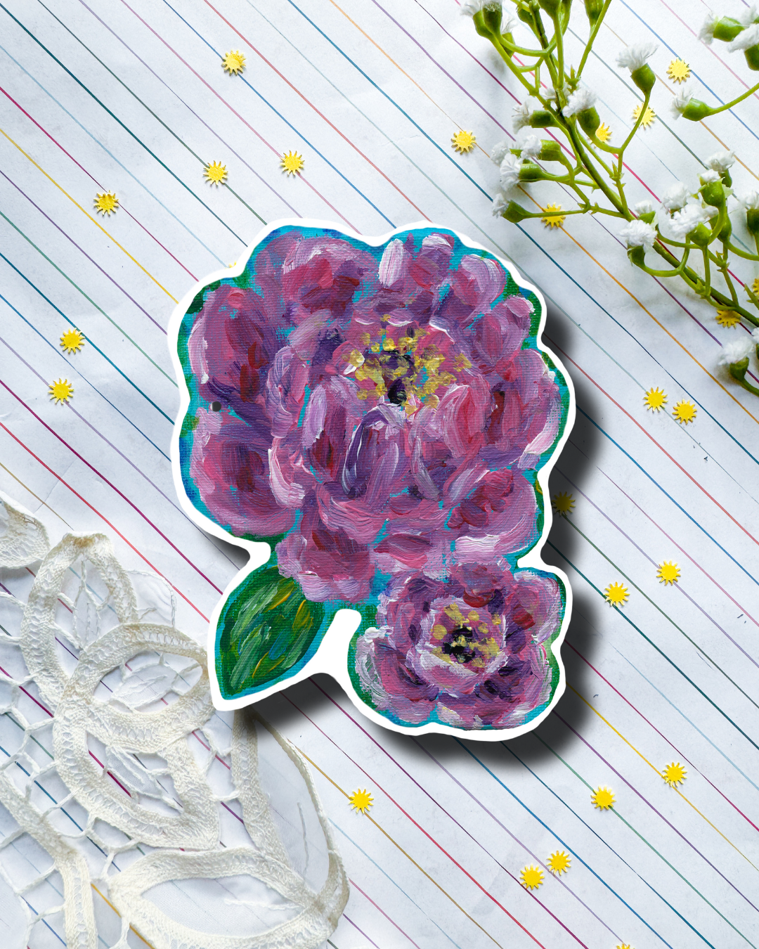 Pink Peony | Sticker