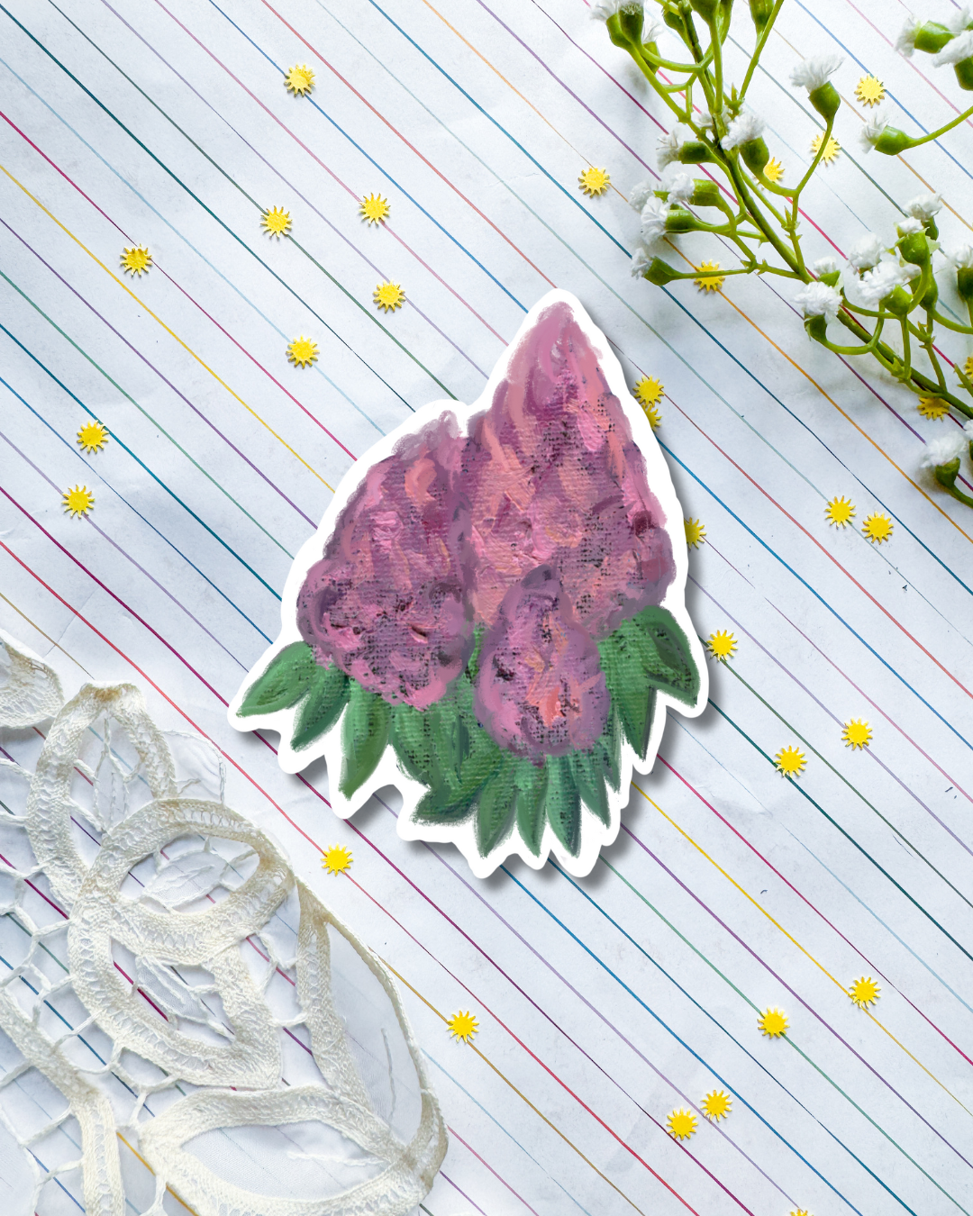 Pink Floral | Sticker