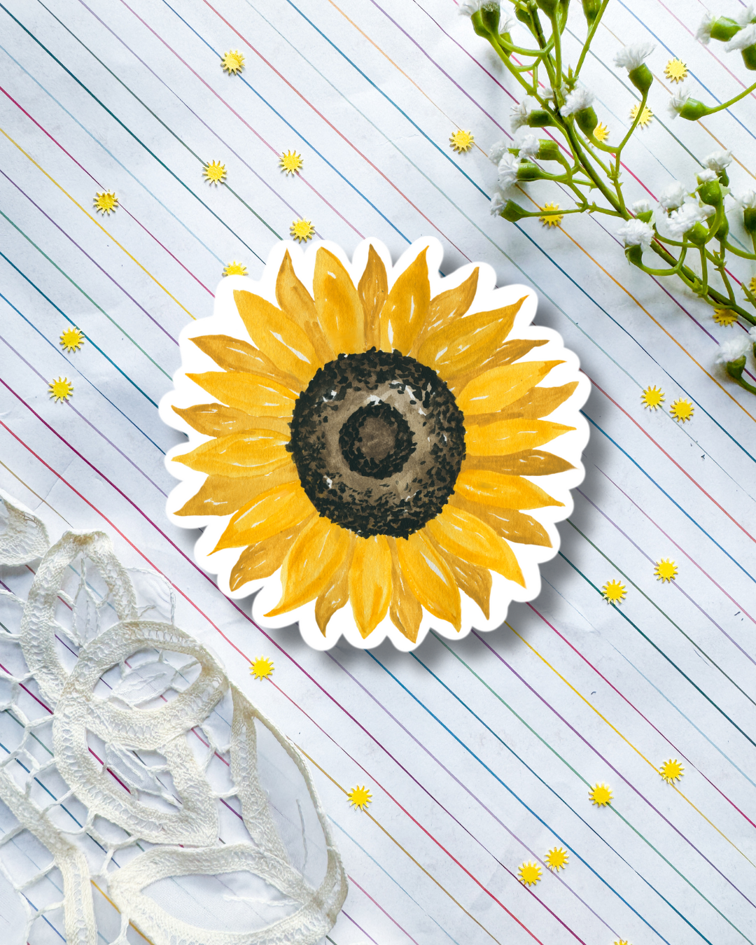 Sunflower Watercolor | Sticker