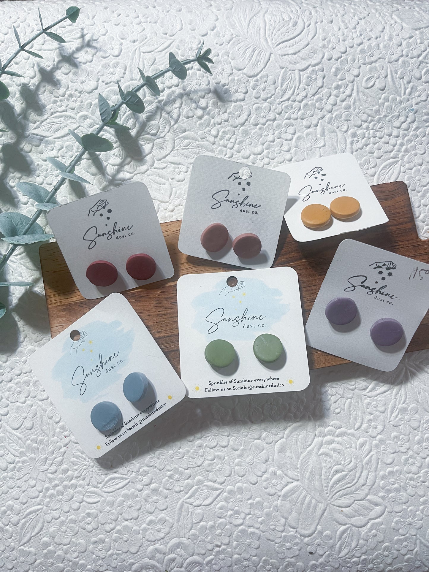 Circle Stud | Polymer Clay Earrings