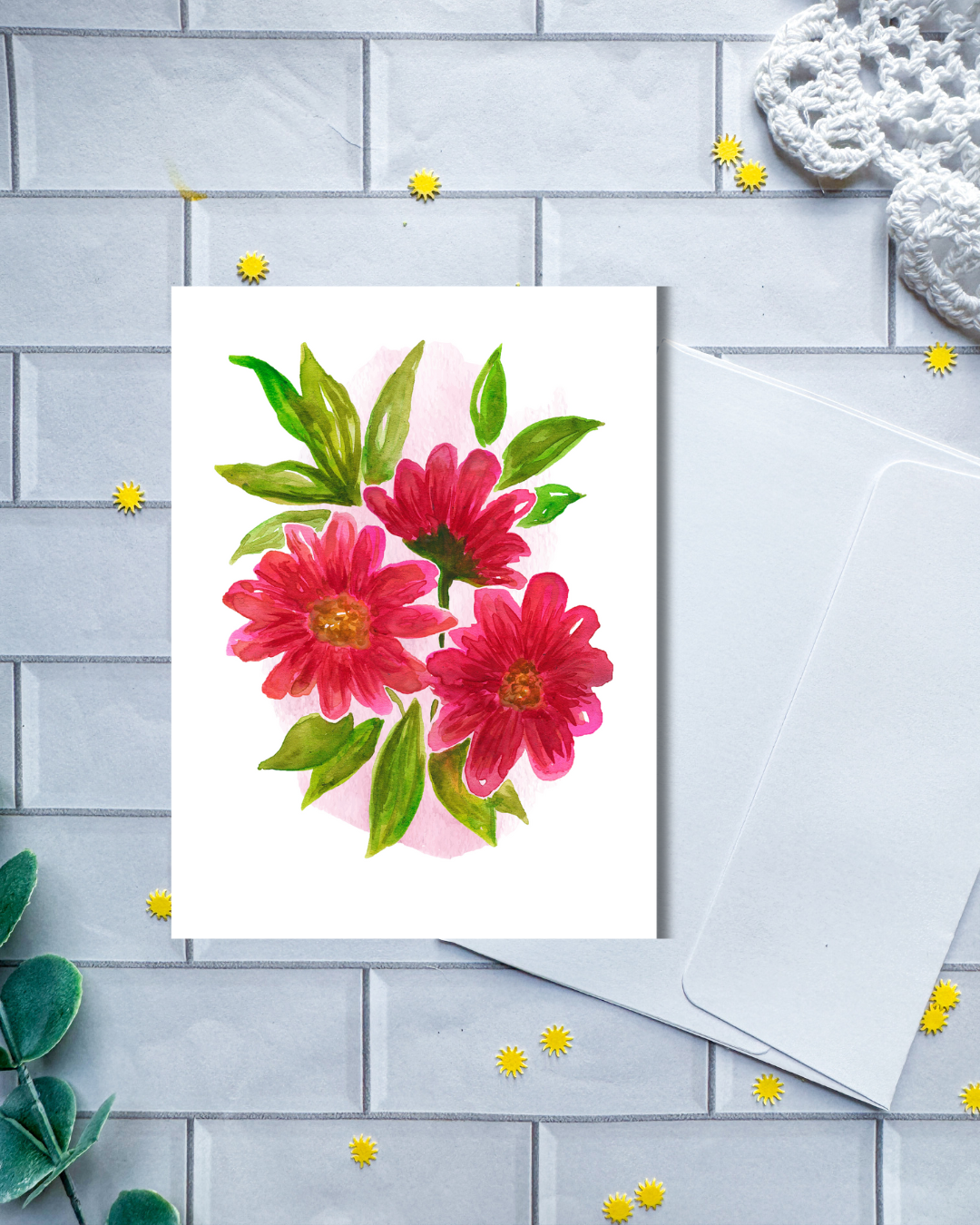 Pink Floral | Greeting Card