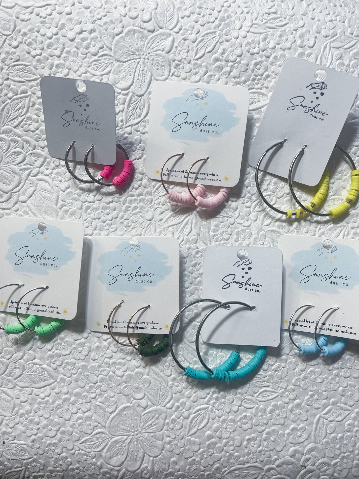 Hoop Earrings | Polymer Clay Beads
