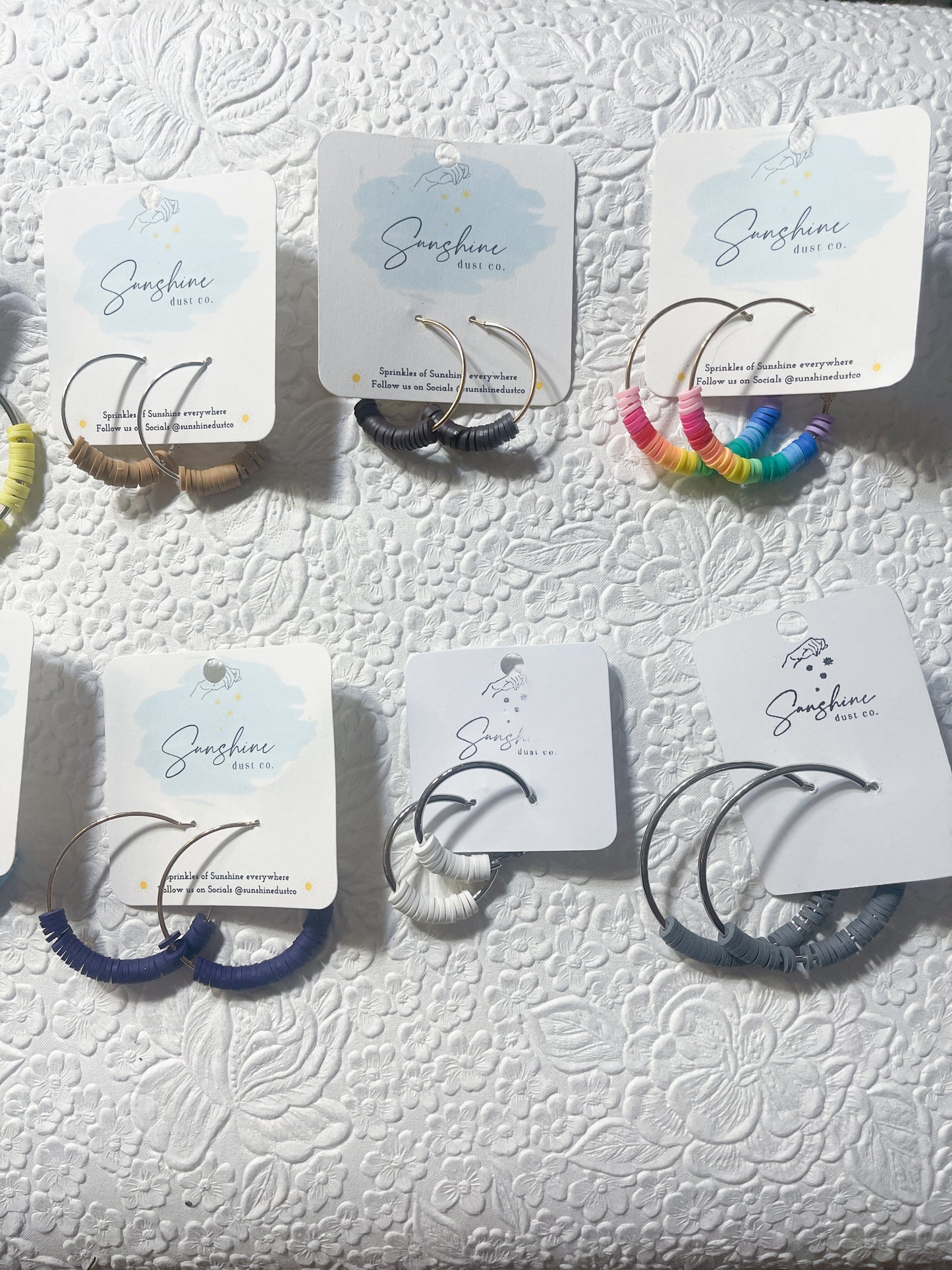 Hoop Earrings | Polymer Clay Beads
