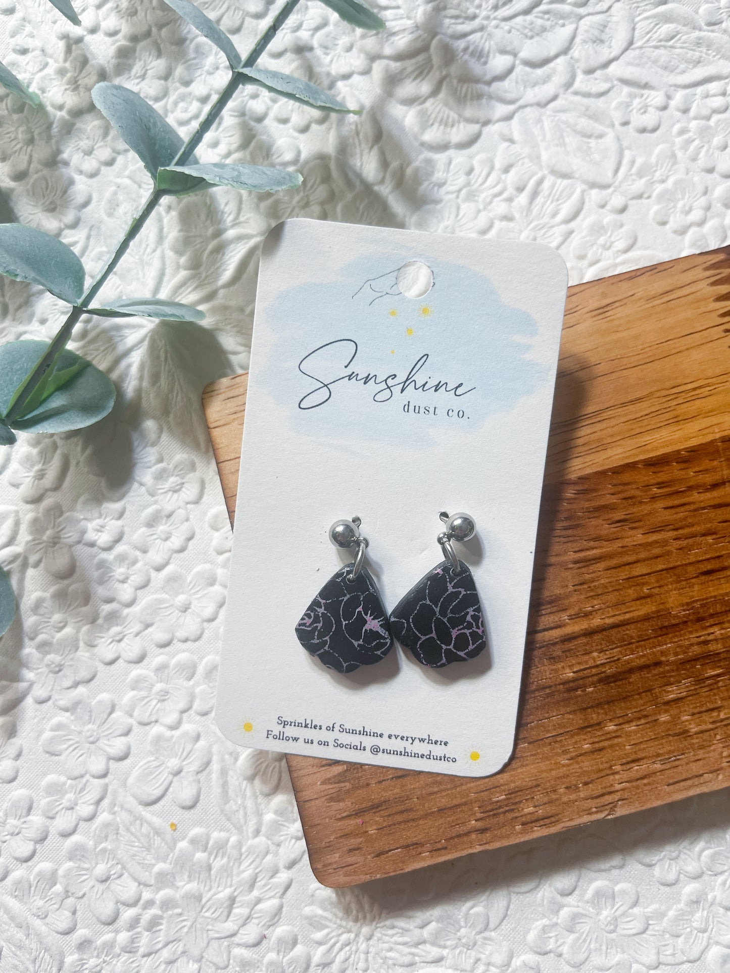 Floral Teardrop | Polymer Clay Earrings