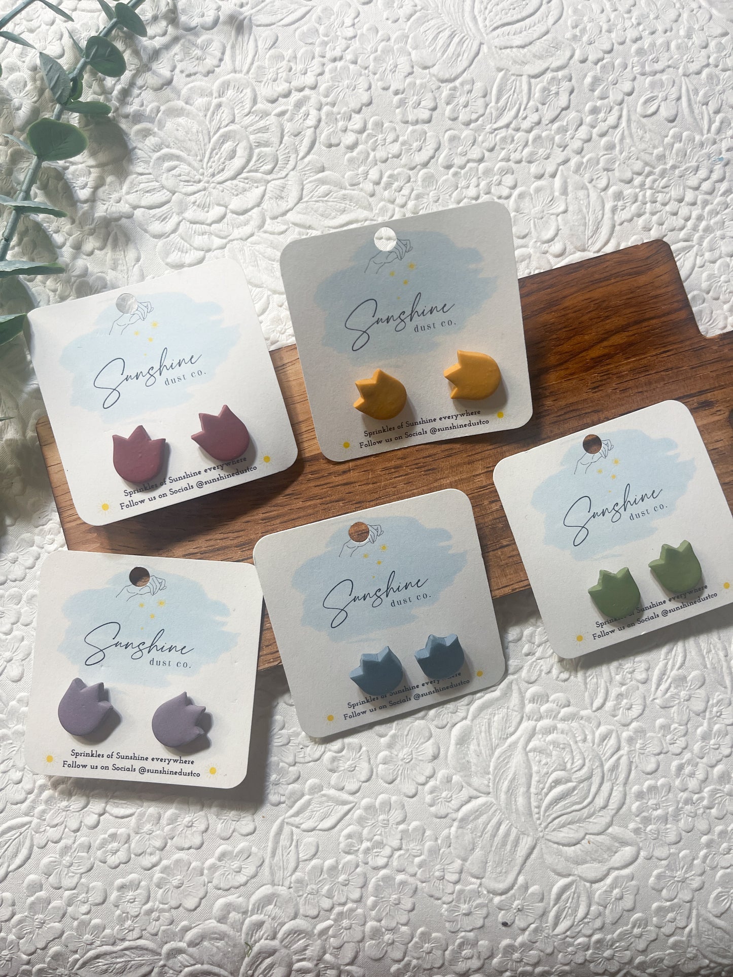 Tulip Stud | Polymer Clay Earrings