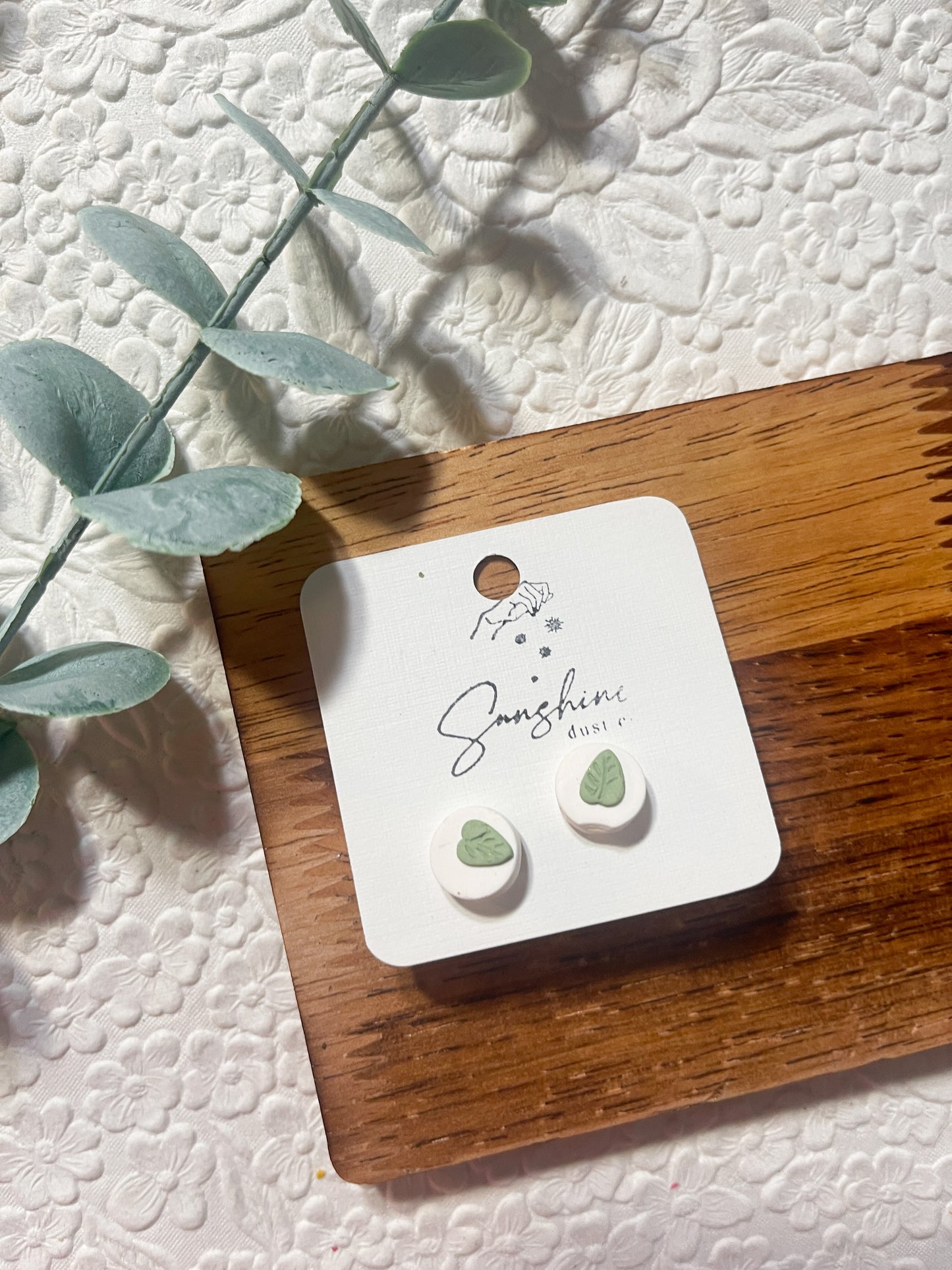 Leaf Stud | Polymer Clay Earrings