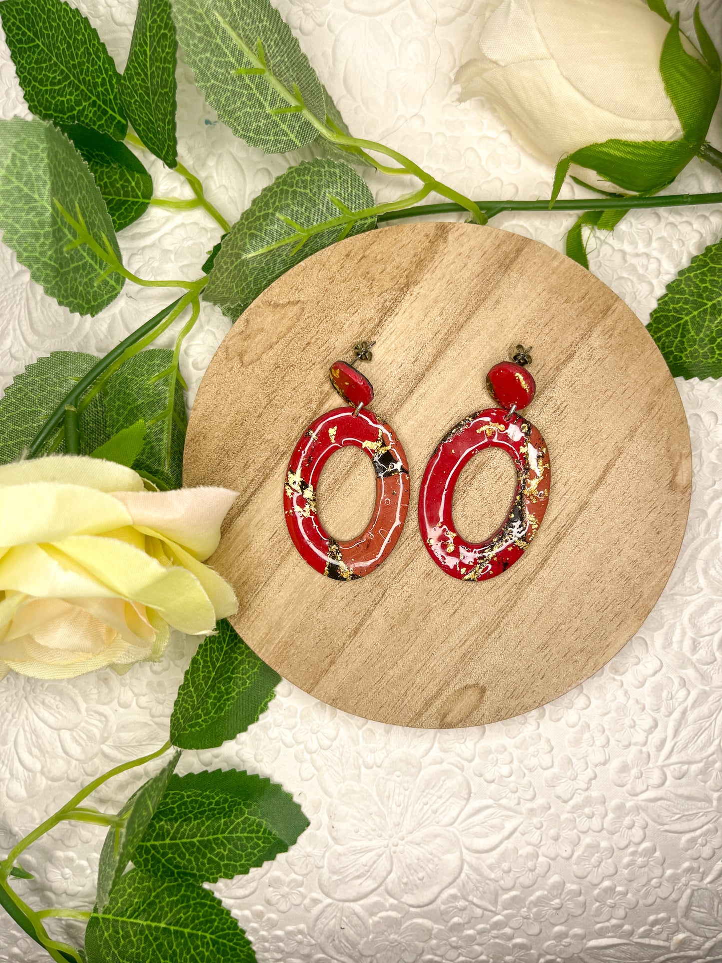 Lava Marble | Polymer Clay Earrings