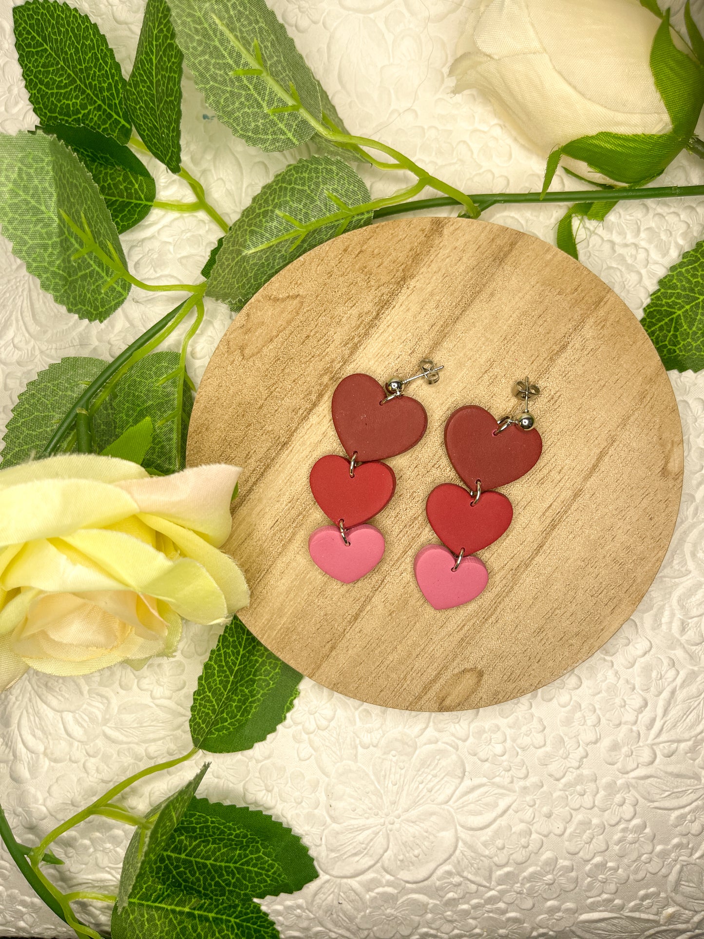 Ombre Hearts | Polymer Clay Earrings