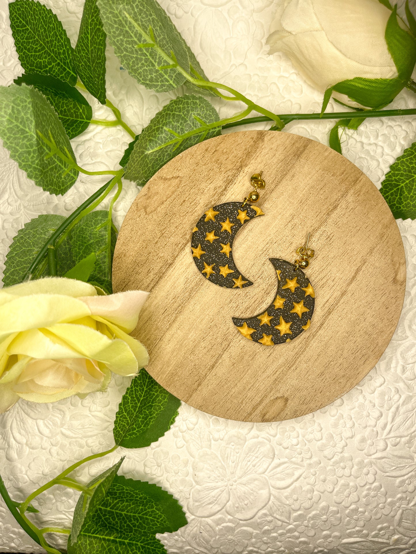 Moon & Stars | Polymer Clay Earrings