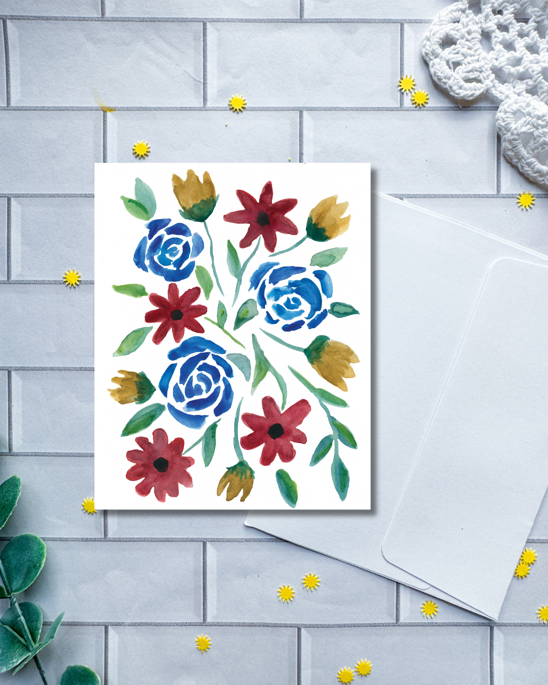 Primary Floral | Greeting Card