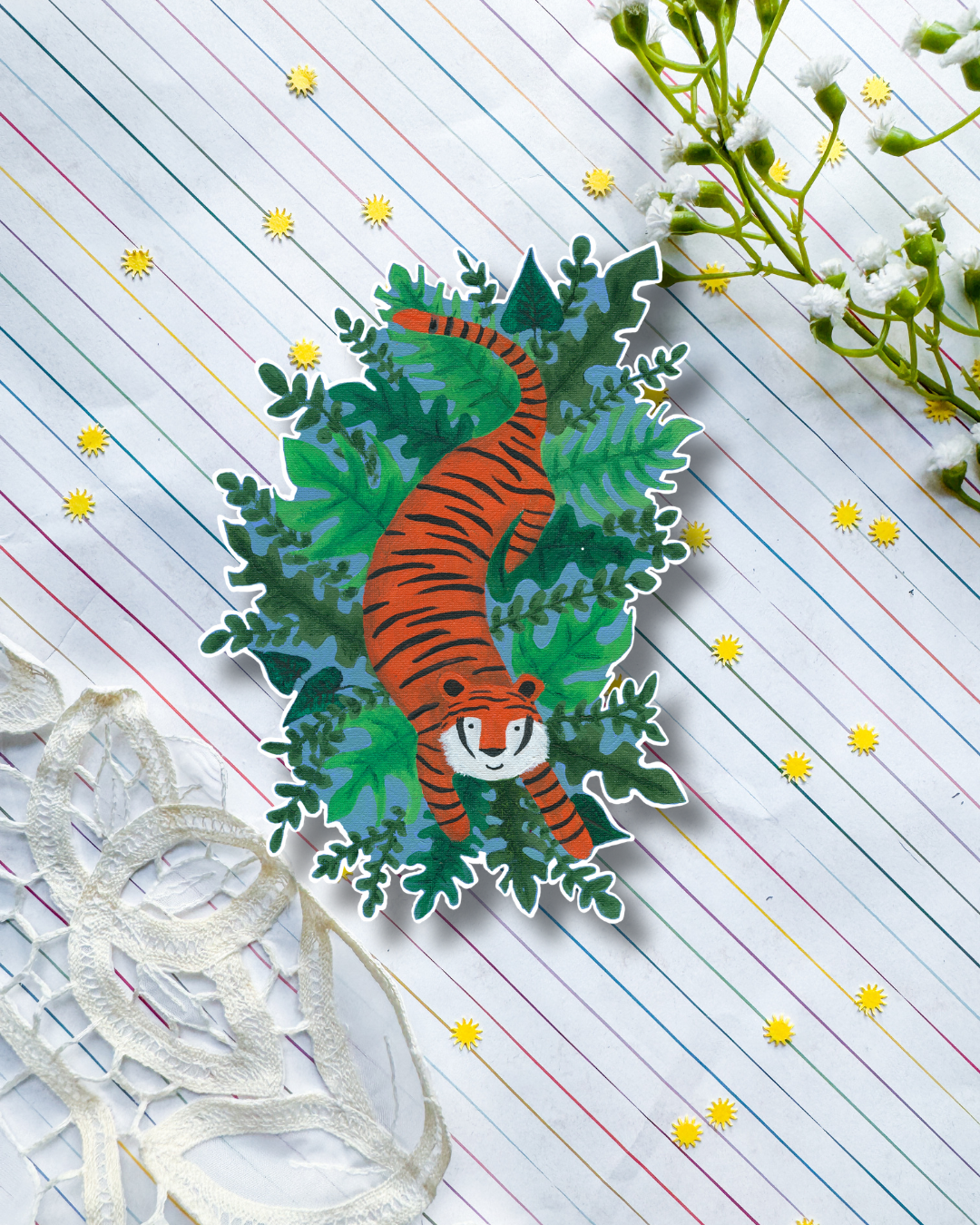Tiger in Plants | Sticker