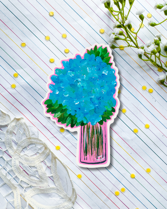 Blue Vase Flower | Sticker