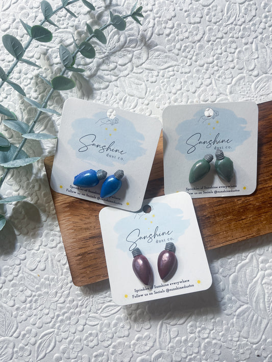 Holiday Lights Stud | Polymer Clay Earrings