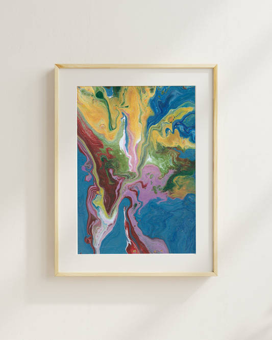 Rainbow Fluid Painting | Fine Art Print