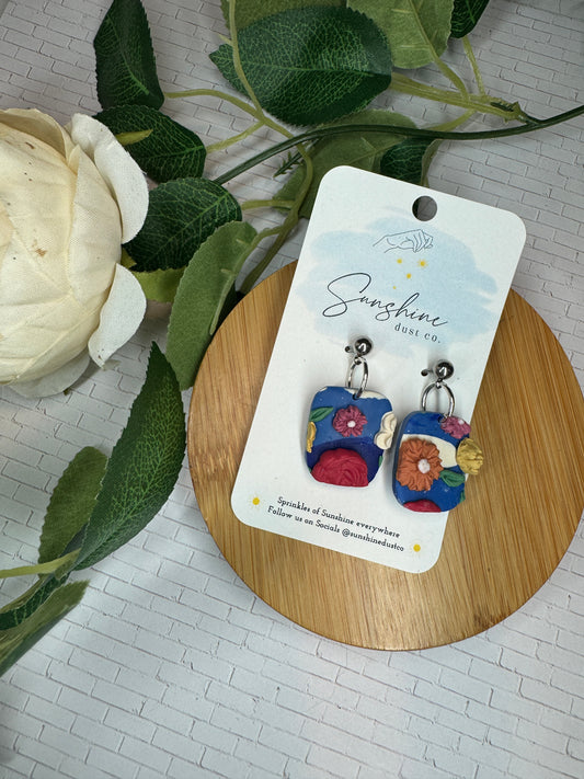 Bold & Bright Floral | Polymer Clay Earrings