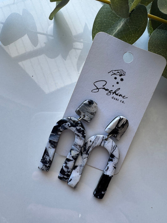 Marble Arches | Polymer Clay Earring