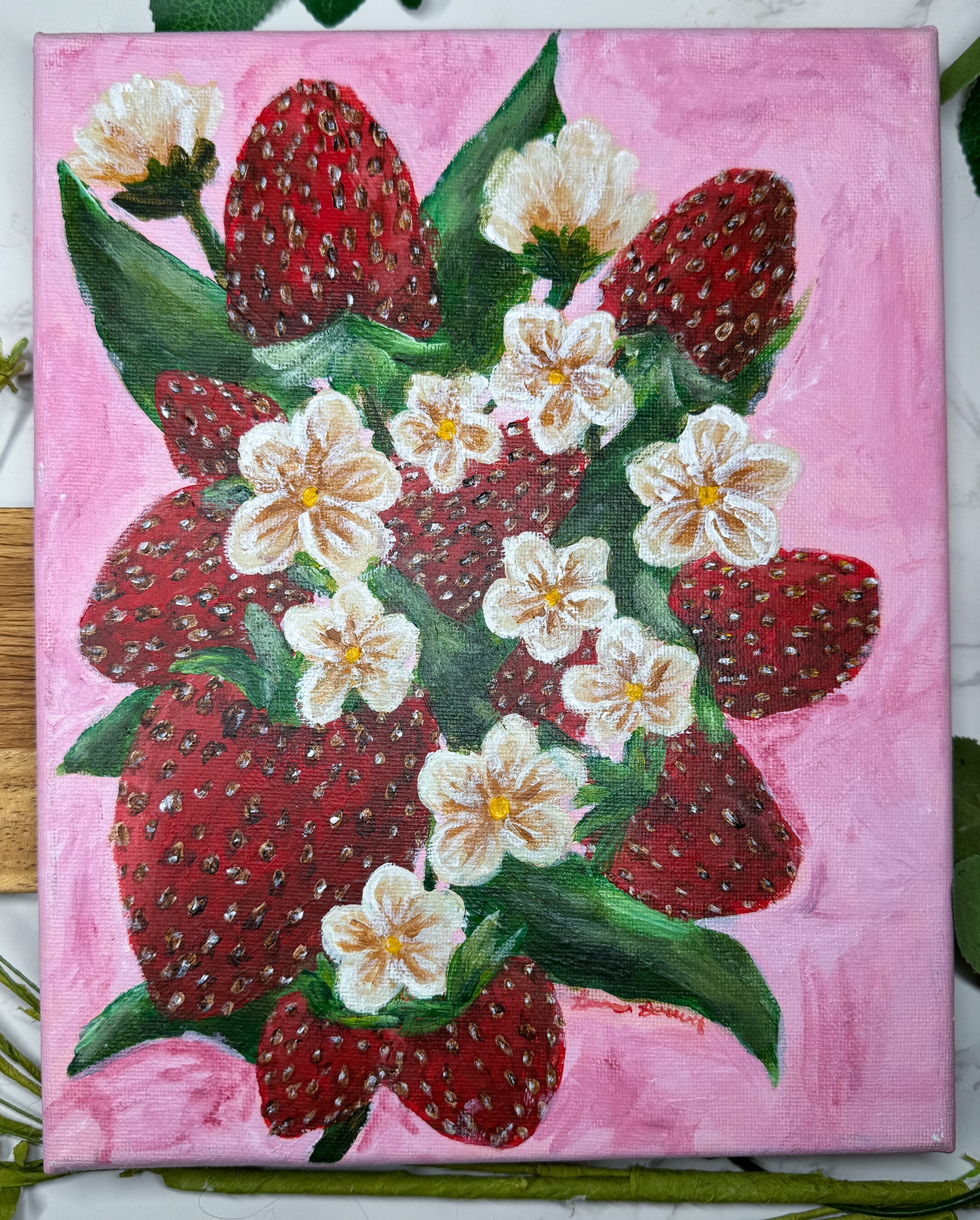 Strawberry | Original Acrylic Painting