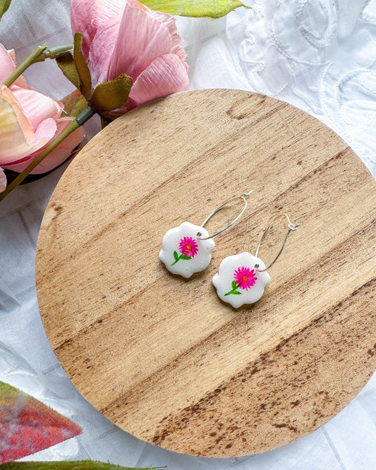 Painted Daisy | Polymer Clay Earring