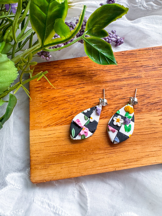 Sculpted Quilt | Polymer Clay Earrings