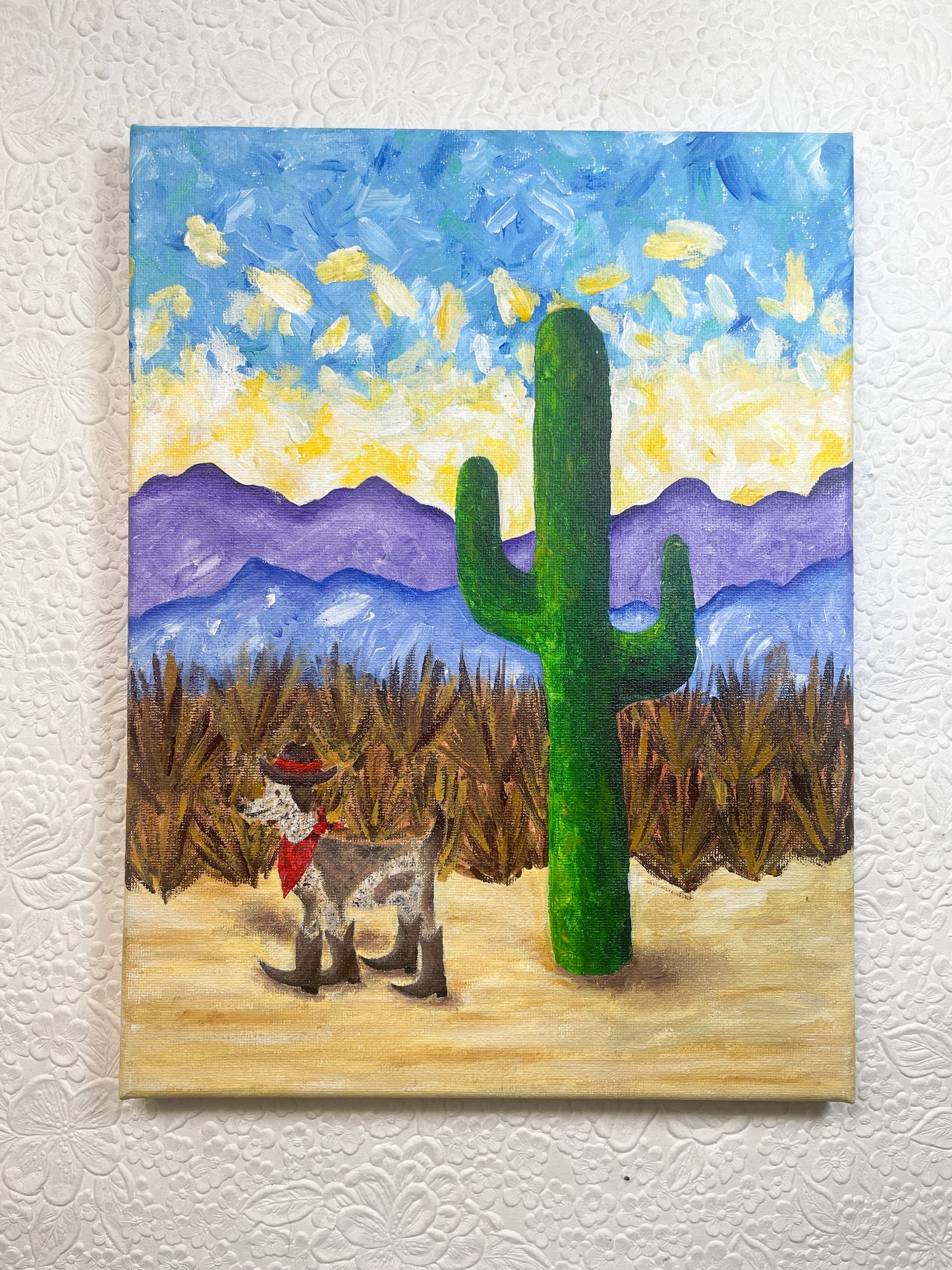 Cowboy Dog | Original Painting on Canvas
