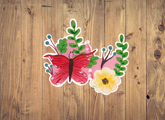 Butterfly & Flower | Sticker